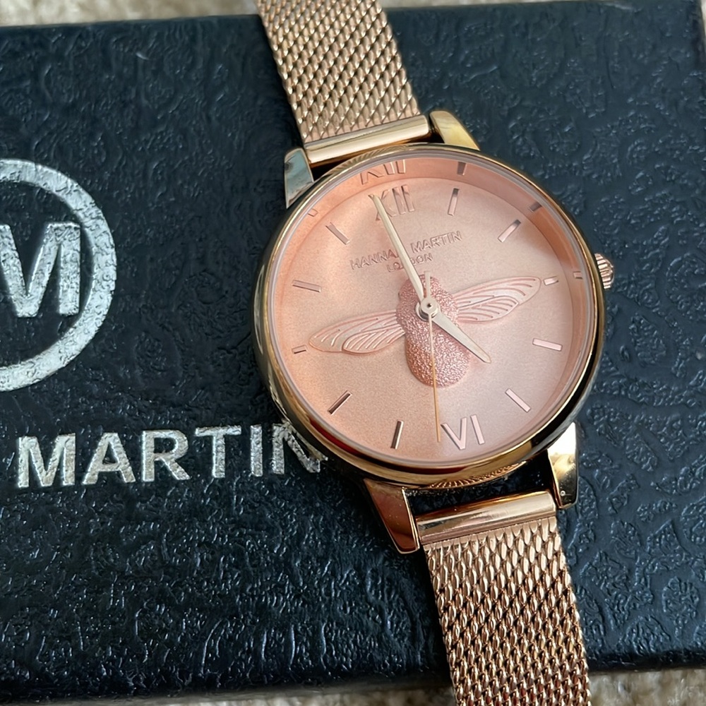 Hannah Martin Bee Watch - Rose Gold Stainless Steel